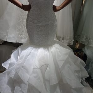 V-Neck Mermaid Wedding dress