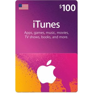 $100 Apple Itunes gift card