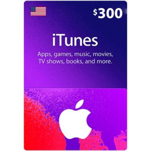 $300 Apple Itunes gift card
