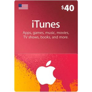 $40 Apple Itunes gift card